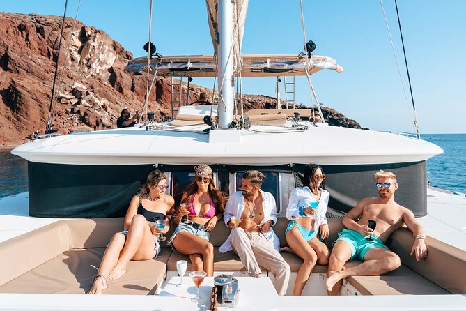 Luxury Santorini Sailing Cruise: Lunch, BBQ, Open Bar, Transfers